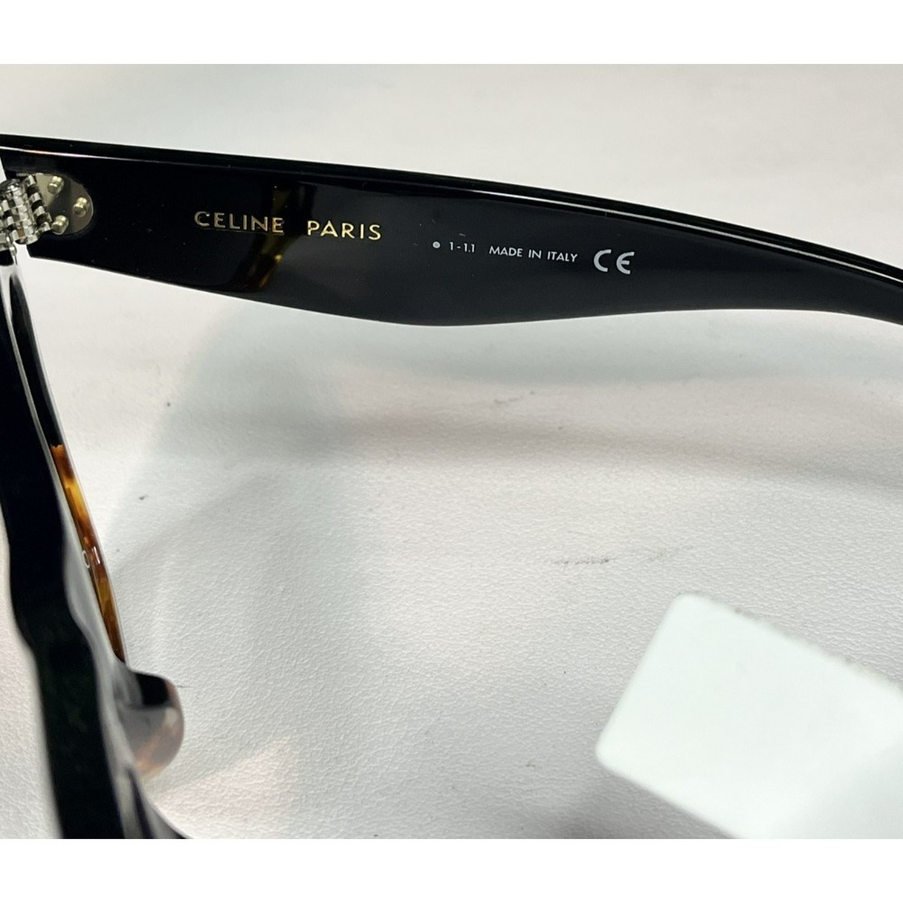 CELIINE CL4004IN 05K Women Black Square Polarized Sunglasses 50-22-150 - Picture 2 of 14